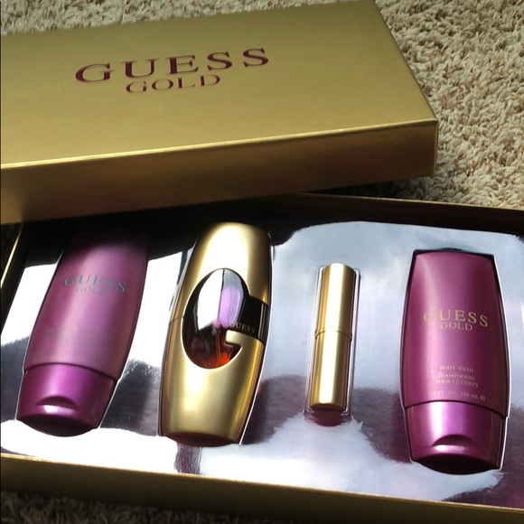 guess gold perfume set